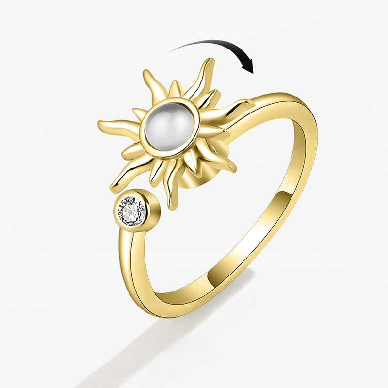 Helloice Sun Fidget Spinner Ring